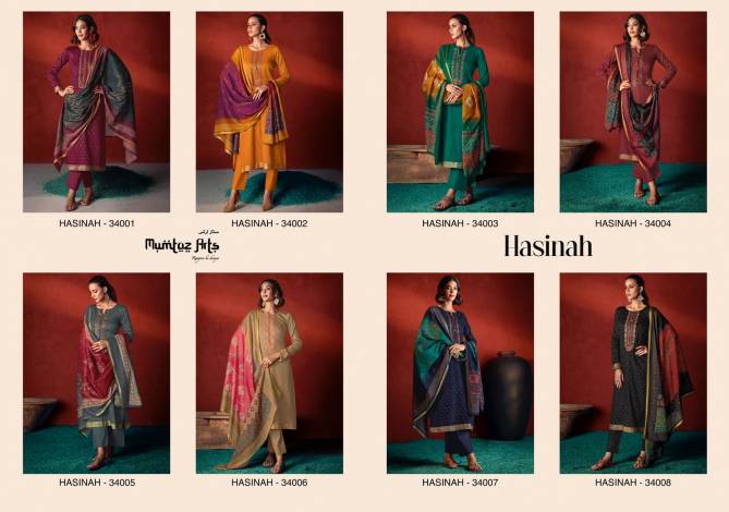 Hasinah By Mumtaz Pure Jam Satin Embroidery Designer Salwar Kameez Wholesalers In Delhi